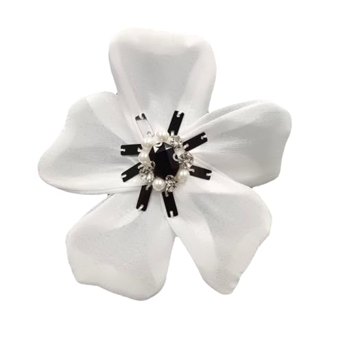 6 Stück Blumen Stoff Patch Gestickter Blumenaufnäher Blumen Applikationen Patches Applikationen zum Aufnähen Stickaufnäher für DIY Handwerk Jacke Jeans T-Shirt Kleidungsdekoration,Weiß von Wambere