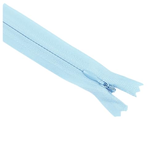 6 Stück Unsichtbarer Reißverschluss Verdeckter Reißverschluss Geschlossener Reißverschluss zum Nähen und Basteln für DIY Handwerk Handtasche Taschenzubehör Kleidungsdekoration,Blau,60cm von Wambere