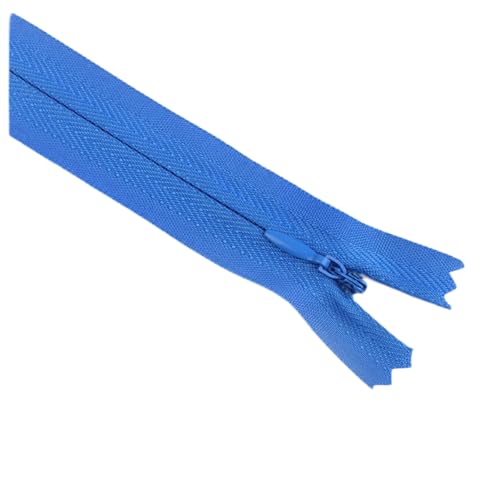 6 Stück Unsichtbarer Reißverschluss Verdeckter Reißverschluss Geschlossener Reißverschluss zum Nähen und Basteln für DIY Handwerk Handtasche Taschenzubehör Kleidungsdekoration,Dunkelblau,50cm von Wambere