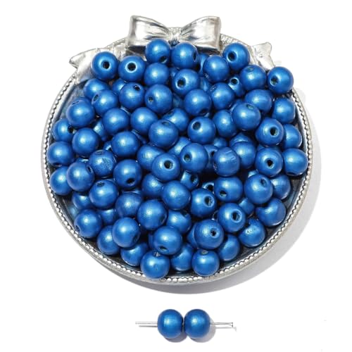 60 Stück 10mm Farbige Holzperlen Runde Holzperlen zum Auffädeln Perlen Bastelnperlen Lose Perlen mit Loch Zwischenperlen Für DIY Handwerk Schmuckherstellung Armbänder Halsketten,Blau 60 Stück 10mm Farbige Holzperlen Runde Holzperlen zum Auffädeln Perlen Bastelnperlen Lose Perlen mit Loch Zwischenperlen Für DIY Handwerk Schmuckherstellung Armbänder Halsketten,Blau von Wambere