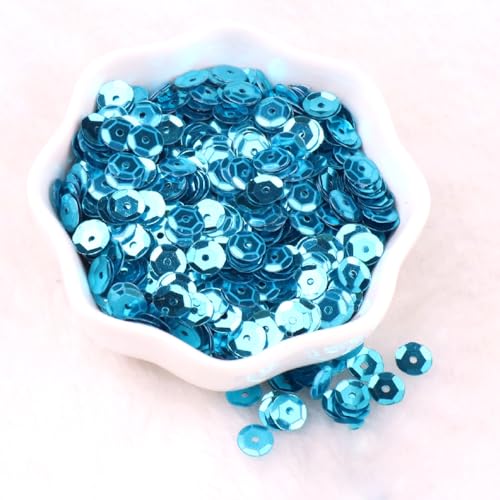 6000 Stück Durchmesser 6mm Pailletten,Pailletten zum Basteln,Lose Pailletten Sequin mit Loch,für DIY Nähen Basteln Kunsthandwerk Schmuckherstellung Kleidungsdekoration Nagelkunst,Blauer See 6000 Stück Durchmesser 6mm Pailletten,Pailletten zum Basteln,Lose Pailletten Sequin mit Loch,für DIY Nähen Basteln Kunsthandwerk Schmuckherstellung Kleidungsdekoration Nagelkunst,Blauer See von Wambere