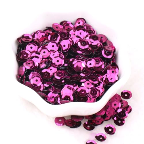6000 Stück Durchmesser 6mm Pailletten,Pailletten zum Basteln,Lose Pailletten Sequin mit Loch,für DIY Nähen Basteln Kunsthandwerk Schmuckherstellung Kleidungsdekoration Nagelkunst,Dunkles Rosenrot 6000 Stück Durchmesser 6mm Pailletten,Pailletten zum Basteln,Lose Pailletten Sequin mit Loch,für DIY Nähen Basteln Kunsthandwerk Schmuckherstellung Kleidungsdekoration Nagelkunst,Dunkles Rosenrot von Wambere