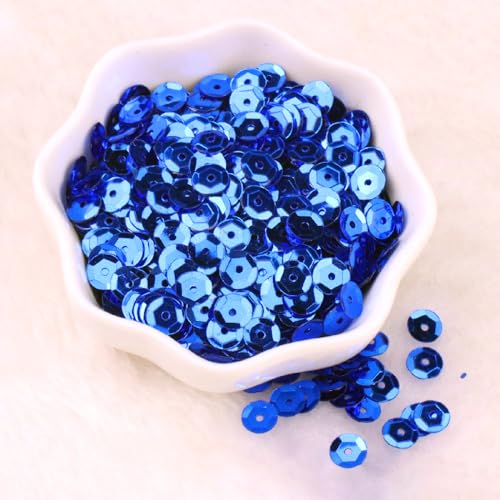 6000 Stück Durchmesser 6mm Pailletten,Pailletten zum Basteln,Lose Pailletten Sequin mit Loch,für DIY Nähen Basteln Kunsthandwerk Schmuckherstellung Kleidungsdekoration Nagelkunst,Königsblau 6000 Stück Durchmesser 6mm Pailletten,Pailletten zum Basteln,Lose Pailletten Sequin mit Loch,für DIY Nähen Basteln Kunsthandwerk Schmuckherstellung Kleidungsdekoration Nagelkunst,Königsblau von Wambere