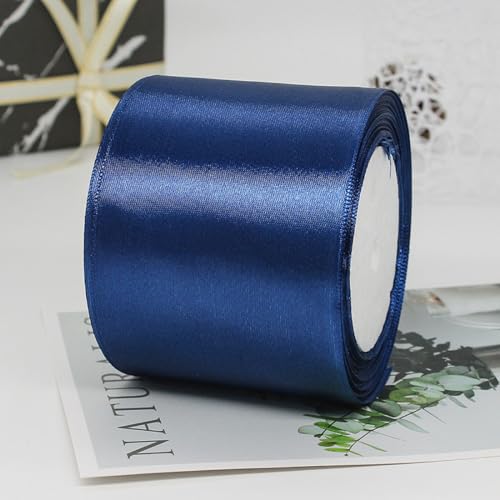 7.5cm x 22M Band Satinband Geschenkband Schleifenband Ribbon Satinbänder Stoffband Dekoband für DIY Basteln Geschenkverpackung Hochzeit Party Geburtstag Weihnachten Dekoration,Dunkelblau 7.5cm x 22M Band Satinband Geschenkband Schleifenband Ribbon Satinbänder Stoffband Dekoband für DIY Basteln Geschenkverpackung Hochzeit Party Geburtstag Weihnachten Dekoration,Dunkelblau von Wambere