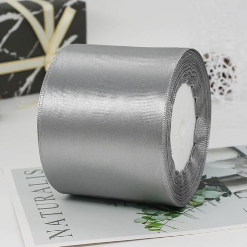 7.5cm x 22M Band Satinband Geschenkband Schleifenband Ribbon Satinbänder Stoffband Dekoband für DIY Basteln Geschenkverpackung Hochzeit Party Geburtstag Weihnachten Dekoration,Grau 7.5cm x 22M Band Satinband Geschenkband Schleifenband Ribbon Satinbänder Stoffband Dekoband für DIY Basteln Geschenkverpackung Hochzeit Party Geburtstag Weihnachten Dekoration,Grau von Wambere