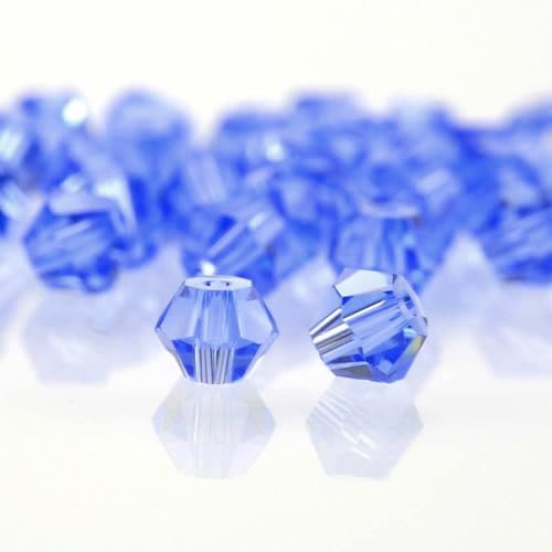 720 Stück 3mm Kristall Glas Perlen Facettierte Glasperle Kügelchen Bunte Glasperlen Runde Kunstperlen Mehrfarbig Sortierte Perlen Gemischt Bastelperlen für Handwerk Armband Schmuck,Hellblau von Wambere