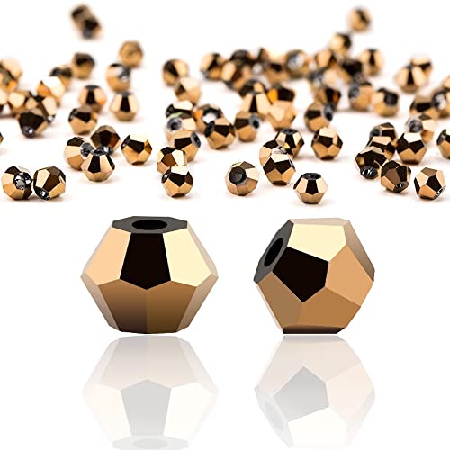 720 Stück 4mm Kristall Glas Perlen Facettierte Glasperle Kügelchen Bunte Glasperlen Runde Kunstperlen Mehrfarbig Sortierte Perlen Gemischt Bastelperlen für Handwerk Armband Schmuck,Bronze 720 Stück 4mm Kristall Glas Perlen Facettierte Glasperle Kügelchen Bunte Glasperlen Runde Kunstperlen Mehrfarbig Sortierte Perlen Gemischt Bastelperlen für Handwerk Armband Schmuck,Bronze von Wambere
