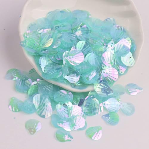 720 Stück Shell Pailletten,Shell Form Pailletten basteln Lose Pailletten Cup Schillernde Spangles Handgemachte DIY Kreative Farbe Perlen Pailletten für Handwerk Hochzeitsdekoration 13mm,Blau B 720 Stück Shell Pailletten,Shell Form Pailletten basteln Lose Pailletten Cup Schillernde Spangles Handgemachte DIY Kreative Farbe Perlen Pailletten für Handwerk Hochzeitsdekoration 13mm,Blau B von Wambere