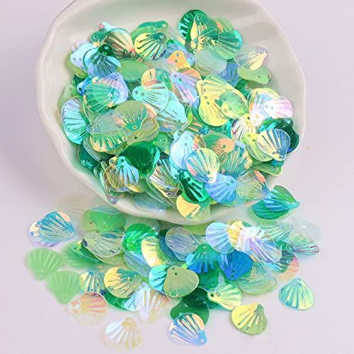 720 Stück Shell Pailletten,Shell Form Pailletten basteln Lose Pailletten Cup Schillernde Spangles Handgemachte DIY Kreative Farbe Perlen Pailletten für Handwerk Hochzeitsdekoration 13mm,GrüN 720 Stück Shell Pailletten,Shell Form Pailletten basteln Lose Pailletten Cup Schillernde Spangles Handgemachte DIY Kreative Farbe Perlen Pailletten für Handwerk Hochzeitsdekoration 13mm,GrüN von Wambere