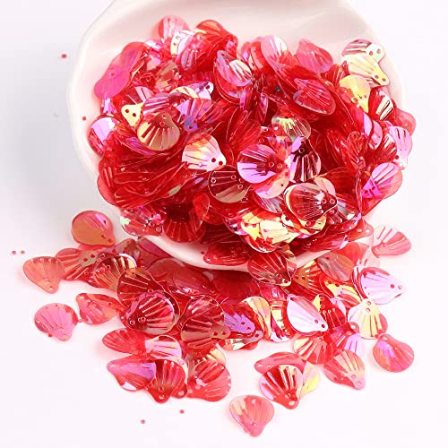 720 Stück Shell Pailletten,Shell Form Pailletten basteln Lose Pailletten Cup Schillernde Spangles Handgemachte DIY Kreative Farbe Perlen Pailletten für Handwerk Hochzeitsdekoration 13mm,Rot 720 Stück Shell Pailletten,Shell Form Pailletten basteln Lose Pailletten Cup Schillernde Spangles Handgemachte DIY Kreative Farbe Perlen Pailletten für Handwerk Hochzeitsdekoration 13mm,Rot von Wambere