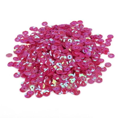 7200 Stück Durchmesser 6mm Pailletten,Lose Pailletten Sequin mit Loch,Pailletten zum Basteln,für Nähen DIY Basteln Kunsthandwerk Nagelkunst Schmuckherstellung Kleidungsdekoration,Rosenrot von Wambere