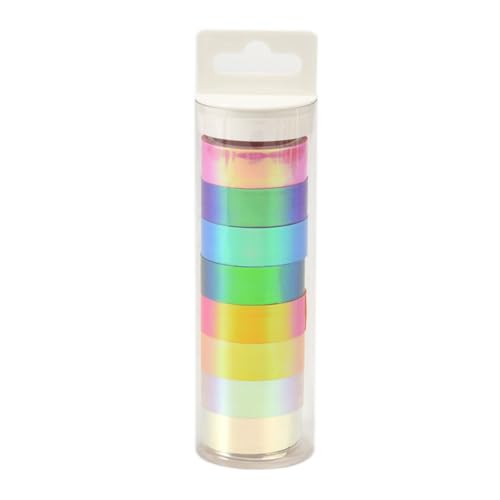 8 Rollen 15mm x 3m Klebeband,Bunte Glitzernde Bänder Tape Selbstklebeband Dekrativer Klebeband Bastelband,für DIY Handwerk Fotoalbum Scrapbooking Geschenkverpackung Bullet Journals Zubehör von Wambere