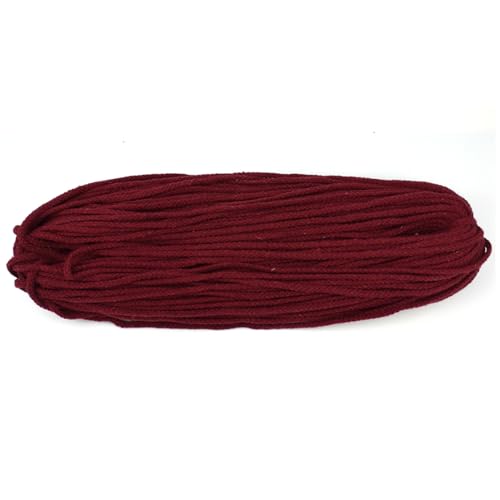 90 m x 7mm Buntes Baumwollseil Baumwollkordel Baumwollschnur Makramee Garn Makramee Baumwolle Band Flechtkordel,für DIY Basteln Kunsthandwerk Wandbehänge Makramee Blumenampel,Weinrot 90 m x 7mm Buntes Baumwollseil Baumwollkordel Baumwollschnur Makramee Garn Makramee Baumwolle Band Flechtkordel,für DIY Basteln Kunsthandwerk Wandbehänge Makramee Blumenampel,Weinrot von Wambere