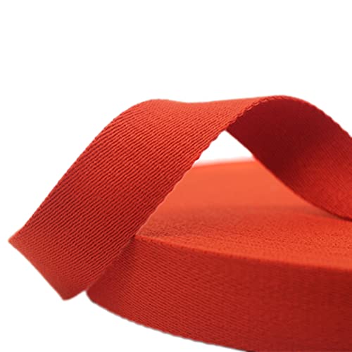 Baumwoll Schrägband Nahtband,50mmx5Yard,Einfassband Köperband Baumwollband Textilband Fischgrätenband Köperband Wimpelband Twillband Webbing Band für Schneidern DIY-Nähen Basteln,Orange von Wambere