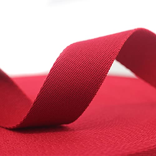 Baumwoll Schrägband Nahtband,50mmx5Yard,Einfassband Köperband Baumwollband Textilband Fischgrätenband Köperband Wimpelband Twillband Webbing Band für Schneidern DIY-Nähen Basteln,Rot von Wambere