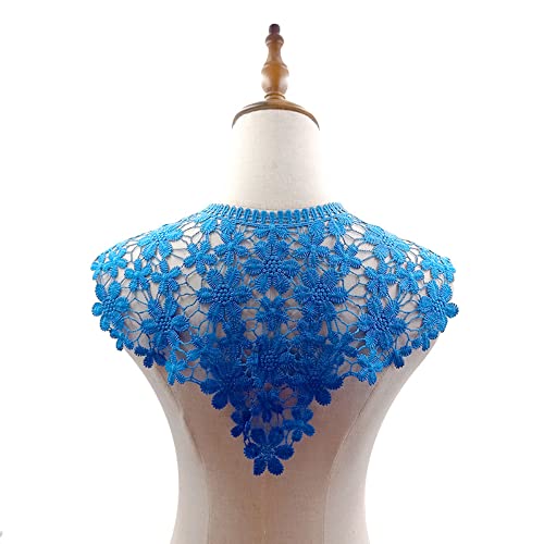 Bestickte Spitze Kragen Applikation,Stickerei Spitzenbesatz Häkelspitze Patch Spitzemotiv Applique Patches Einsatzkragen für Nähen Handwerk Kostüm Hochzeitskleid Brautkleid Deko,Blau Bestickte Spitze Kragen Applikation,Stickerei Spitzenbesatz Häkelspitze Patch Spitzemotiv Applique Patches Einsatzkragen für Nähen Handwerk Kostüm Hochzeitskleid Brautkleid Deko,Blau von Wambere