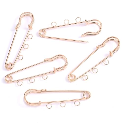 Comforty 20 Stück Sicherheitsnadeln,Sicherheitsnadeln Hemd Clips für Damen,Damen Brosche Pins Pullover Schal Clips,50mm Rostfreier Stahl Heavy Duty Sicherheitsnadel,für Handarbeiten,Kc-Gold50mm von Wambere