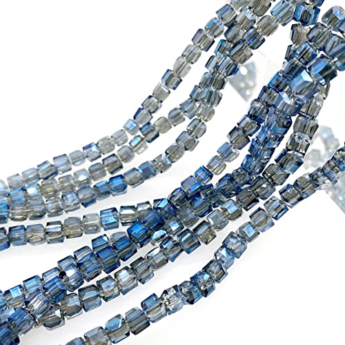 Facettierte Glasperle Kügelchen Kristall Glas Perlen Bunte Glasperlen Quadrat Simulierter Kristall Perlen für Handwerk Armband Schmuck Ringen Halsketten Geschenk,Navy blau 6mm 98Stück Facettierte Glasperle Kügelchen Kristall Glas Perlen Bunte Glasperlen Quadrat Simulierter Kristall Perlen für Handwerk Armband Schmuck Ringen Halsketten Geschenk,Navy blau 6mm 98Stück von Wambere