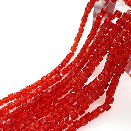 Facettierte Glasperle Kügelchen Kristall Glas Perlen Bunte Glasperlen Quadrat Simulierter Kristall Perlen für Handwerk Armband Schmuck Ringen Halsketten Geschenk,Rot 6mm 98Stück Facettierte Glasperle Kügelchen Kristall Glas Perlen Bunte Glasperlen Quadrat Simulierter Kristall Perlen für Handwerk Armband Schmuck Ringen Halsketten Geschenk,Rot 6mm 98Stück von Wambere