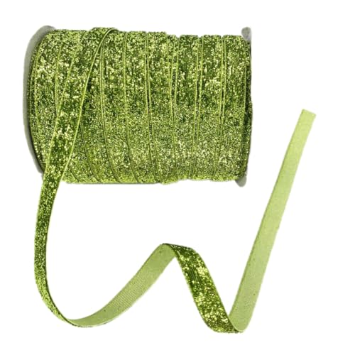 Glitzer Samtband Geschenkband Schleifenband Bogenband Dekoband für DIY Handwerk Geschenkverpackung Haarschmuck Hochzeit Party Weihnachten Geburtstag Dekorieren,Gras-Grün,10mm x 50Yards Glitzer Samtband Geschenkband Schleifenband Bogenband Dekoband für DIY Handwerk Geschenkverpackung Haarschmuck Hochzeit Party Weihnachten Geburtstag Dekorieren,Gras-Grün,10mm x 50Yards von Wambere