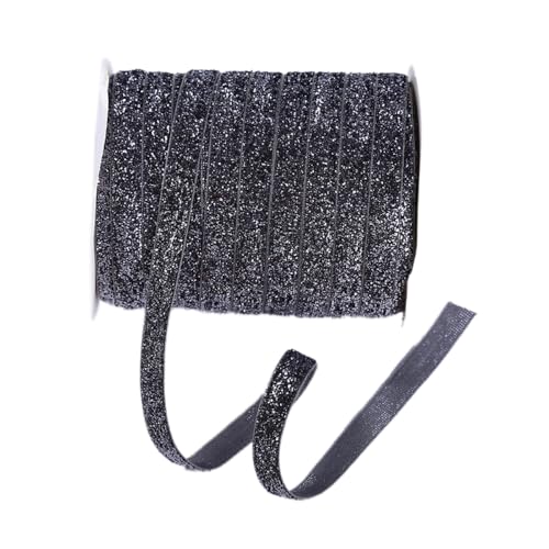 Glitzer Samtband Geschenkband Schleifenband Bogenband Dekoband für DIY Handwerk Geschenkverpackung Haarschmuck Hochzeit Party Weihnachten Geburtstag Dekorieren,Grau,10mm x 50Yards Glitzer Samtband Geschenkband Schleifenband Bogenband Dekoband für DIY Handwerk Geschenkverpackung Haarschmuck Hochzeit Party Weihnachten Geburtstag Dekorieren,Grau,10mm x 50Yards von Wambere