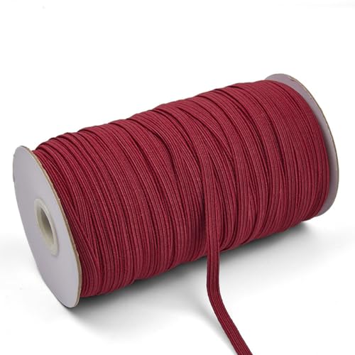 Gummiband Elastisches Band,Gummiband zum Nähen Flaches Gummiband Gummizug Einfassband Elastic Band Elastisches Farbband für DIY Handwerk Basteln Kleidungsdekoration,Weinrot A,6mmx90m Gummiband Elastisches Band,Gummiband zum Nähen Flaches Gummiband Gummizug Einfassband Elastic Band Elastisches Farbband für DIY Handwerk Basteln Kleidungsdekoration,Weinrot A,6mmx90m von Wambere