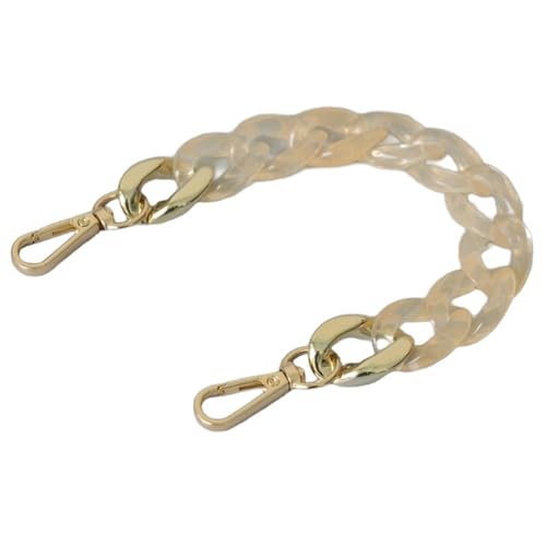 Länge 28cm Acryl Taschenkette Kurze Handykette Harzkette Vintage Taschengurt Bag Chain Beutelkette Trageriemen für DIY Tasche Ersatzgurt für Tasche Tasche Dekoration Kette,Transparentes Orange von Wambere
