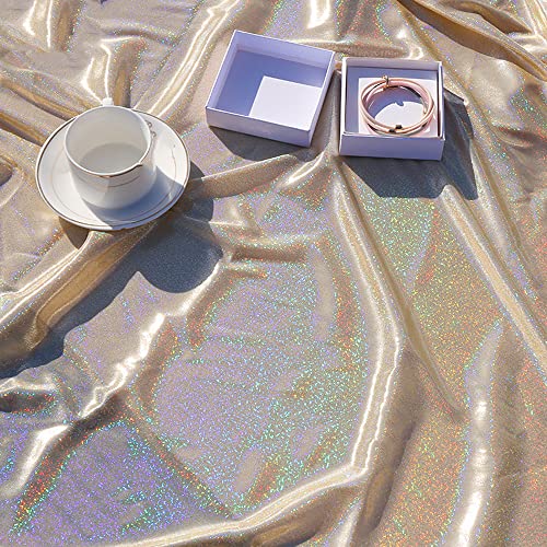 Lasertuch,Lasergestrickter Stoff,Bunte Strickware,Glanz Satin Modestoff Dekostoff Kostümstoff Stoffe zum Nähen Meterware Dekorieren,Hintergrundstoff für Bühnenkostüme,DIY Nähmuster,Hell Gold100x150cm Lasertuch,Lasergestrickter Stoff,Bunte Strickware,Glanz Satin Modestoff Dekostoff Kostümstoff Stoffe zum Nähen Meterware Dekorieren,Hintergrundstoff für Bühnenkostüme,DIY Nähmuster,Hell Gold100x150cm von Wambere