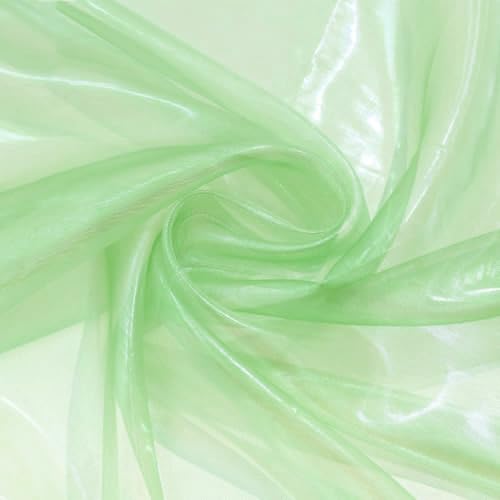 Wambere Organza Stoffe,Lasertuch,Glanz Satin Modestoff Dekostoff Kostümstoff Stoffe zum Nähen Meterware Dekorieren,Hauch Zart,Fein,Durchsichtig,zum Dekorieren Basteln,DIY Nähmuster Handwerk,Grün Wambere Organza Stoffe,Lasertuch,Glanz Satin Modestoff Dekostoff Kostümstoff Stoffe zum Nähen Meterware Dekorieren,Hauch Zart,Fein,Durchsichtig,zum Dekorieren Basteln,DIY Nähmuster Handwerk,Grün von Wambere