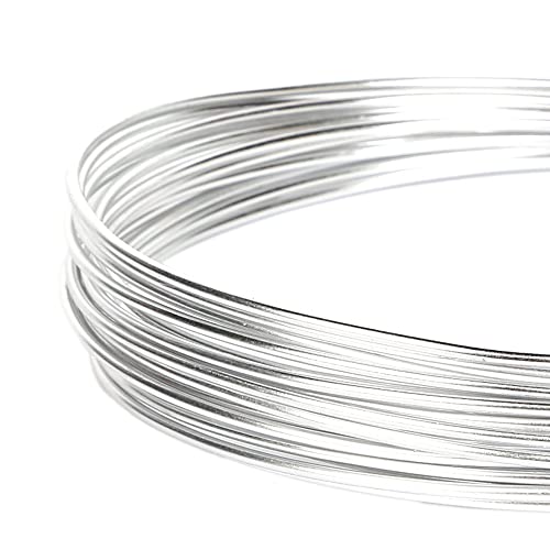 Schmuckdraht,Aluminiumdraht,Schmuckdraht, Basteldraht, Weicher & Biegsamer Draht, Draht für Schmuck, Dekoteile, DIY-Skulpturen, Kranzherstellung & Bonsai-Bäume,Aluminium Craft Draht,Silber,1mmx10m von Wambere