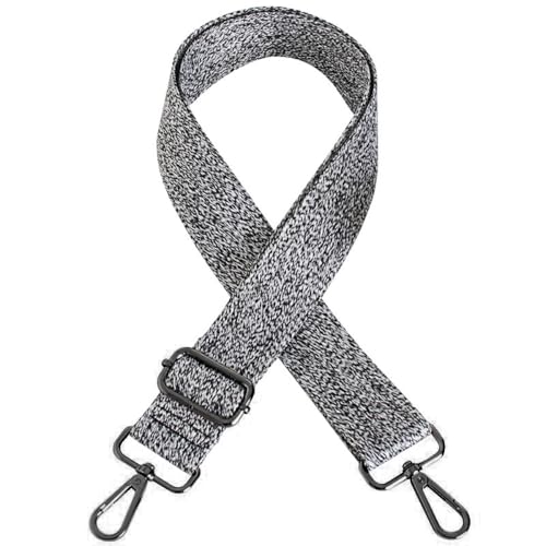 Taschengurt Breit 3,8cm Schultergurt mit Karabiner Verstellbarer Schultergurt Länge 78-140cm Ersatz Schulterriemen für Handtaschen für DIY Taschenzubehör Umhängetaschen,Pistolenschnalle,Schwarz von Wambere