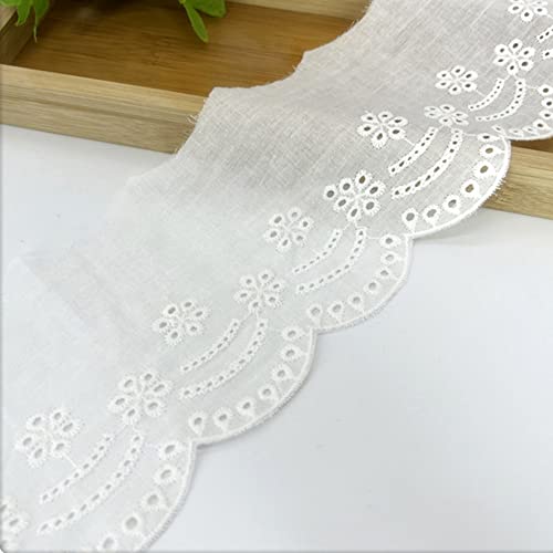 Vintage Hohle Stickerei Baumwolle Spitzenband Dekoband Zierband Spitzenstoff Spitzenborte Häkel-Borte für Nähen Handwerk Weihnachtsdekoration Hochzeit Vorhang Deko Geschenkbox 10cmx1Yard,Weiss Vintage Hohle Stickerei Baumwolle Spitzenband Dekoband Zierband Spitzenstoff Spitzenborte Häkel-Borte für Nähen Handwerk Weihnachtsdekoration Hochzeit Vorhang Deko Geschenkbox 10cmx1Yard,Weiss von Wambere