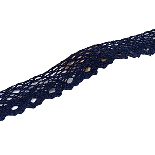 Vintage Spitzenband Borte aus Baumwolle Dekoband Zierband Spitzenstoff Spitzenborte Häkel-Borte Nähen Handwerk Weihnachtsdekoration Hochzeit Vorhang Deko Scrapbooking Geschenkbox Marineblau 3cmx5m Vintage Spitzenband Borte aus Baumwolle Dekoband Zierband Spitzenstoff Spitzenborte Häkel-Borte Nähen Handwerk Weihnachtsdekoration Hochzeit Vorhang Deko Scrapbooking Geschenkbox Marineblau 3cmx5m von Wambere