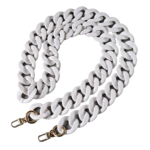 Wambere 1 Stück 120cm Acryl Taschenkette Beutelkette Schulterriemen Kette Trageriemen Bag Chain Tasche Kettenriemen mit Metallschnallen für DIY Taschenzubehör Geldbörsen Handtasche Ersatzkett,Weiß Wambere 1 Stück 120cm Acryl Taschenkette Beutelkette Schulterriemen Kette Trageriemen Bag Chain Tasche Kettenriemen mit Metallschnallen für DIY Taschenzubehör Geldbörsen Handtasche Ersatzkett,Weiß von Wambere