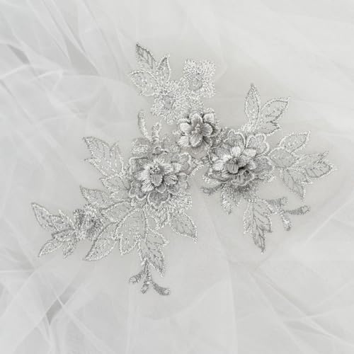 Wambere 1 Stück 3D Spitzenblumenapplikation,Stickerei Spitzen Blumen Patches,Blumen Bestickte Spitzenapplikationen,Annähen Aufnäher für DIY Kunsthandwerk Hochzeitskleider Kleidungsdekoration,Grau Wambere 1 Stück 3D Spitzenblumenapplikation,Stickerei Spitzen Blumen Patches,Blumen Bestickte Spitzenapplikationen,Annähen Aufnäher für DIY Kunsthandwerk Hochzeitskleider Kleidungsdekoration,Grau von Wambere