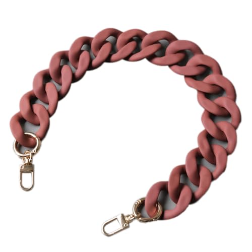 Wambere 1 Stück 45cm Acryl Taschenkette Beutelkette Schulterriemen Kette Trageriemen Bag Chain Tasche Kettenriemen mit Metallschnallen für DIY Taschenzubehör Geldbörsen Handtasche Ersatzkett,Rot von Wambere