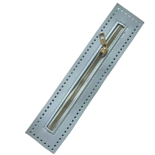 Wambere 1 Stück 5.5x27cm Lederreißverschluss,Reißverschluss,Nähzubehör,Gepäckreißverschluss,Hardware Zubehör,Zipper mit Nadelfadenloch,Lederwaren,Wendereißverschluss aus Leder,Hellblau Wambere 1 Stück 5.5x27cm Lederreißverschluss,Reißverschluss,Nähzubehör,Gepäckreißverschluss,Hardware Zubehör,Zipper mit Nadelfadenloch,Lederwaren,Wendereißverschluss aus Leder,Hellblau von Wambere