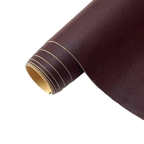 Wambere 1 Stück Kunstleder Selbstklebend Lederflicken Selbstklebend Leder Reparatur Selbstklebend Leder Patch Kunstleder Flicken Lederaufnäher für Autositze Sofas Möbel Taschen,Dunkelbraun,50x200cm von Wambere