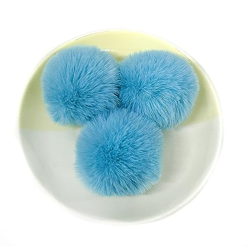 Wambere 10 Stück 7cm Pompons zum Basteln,Pompon Kunstfell Bommel Plüschbälle mit Elastischer Schlaufe,für DIY Kunsthandwerk Haarschmuck Hochzeiten Geburtstage Weihnachten Dekorationen,Blauer See Wambere 10 Stück 7cm Pompons zum Basteln,Pompon Kunstfell Bommel Plüschbälle mit Elastischer Schlaufe,für DIY Kunsthandwerk Haarschmuck Hochzeiten Geburtstage Weihnachten Dekorationen,Blauer See von Wambere