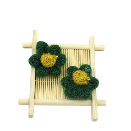 Wambere 10 Stück Blumen Patches Gestrickte Blümchen Gestickte Applikationen zum Aufnähen für DIY-Handyhüllen-Zubehör zum Aufhängen als Ornament,Kleidung T-Shirt Rucksack Hoodies Schuhe,Dunkelgrün Wambere 10 Stück Blumen Patches Gestrickte Blümchen Gestickte Applikationen zum Aufnähen für DIY-Handyhüllen-Zubehör zum Aufhängen als Ornament,Kleidung T-Shirt Rucksack Hoodies Schuhe,Dunkelgrün von Wambere