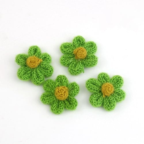 Wambere 10 Stück Blumen Patches Gestrickte Blümchen Gestickte Applikationen zum Aufnähen für DIY-Handyhüllen-Zubehör zum Aufhängen als Ornament,Kleidung T-Shirt Rucksack Hoodies Schuhe,Grün Wambere 10 Stück Blumen Patches Gestrickte Blümchen Gestickte Applikationen zum Aufnähen für DIY-Handyhüllen-Zubehör zum Aufhängen als Ornament,Kleidung T-Shirt Rucksack Hoodies Schuhe,Grün von Wambere