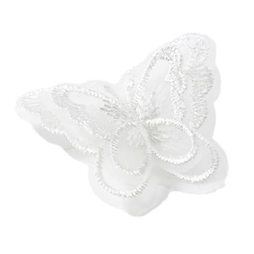 Wambere 10 Stück Doppelschichtiger Organza Stickerei Schmetterling Patches Spitze Schmetterling Applikationen zum Aufnähen für DIY Kunsthandwerk Haarschmuck Hochzeit Kleiderdekoration,Weiß Wambere 10 Stück Doppelschichtiger Organza Stickerei Schmetterling Patches Spitze Schmetterling Applikationen zum Aufnähen für DIY Kunsthandwerk Haarschmuck Hochzeit Kleiderdekoration,Weiß von Wambere