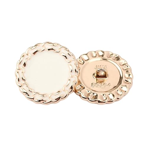 Wambere 10 Stück Metallknöpfe Runde Knöpfe Bastelknöpfe Ersatz Knöpfe Buttons Hemdknöpfe Zierknöpfe Mantelknöpfe Pulloverknöpfe Strickjackenknöpfe für DIY Nähen Kleidungsdekoration,Gold Weiß C,25mm Wambere 10 Stück Metallknöpfe Runde Knöpfe Bastelknöpfe Ersatz Knöpfe Buttons Hemdknöpfe Zierknöpfe Mantelknöpfe Pulloverknöpfe Strickjackenknöpfe für DIY Nähen Kleidungsdekoration,Gold Weiß C,25mm von Wambere