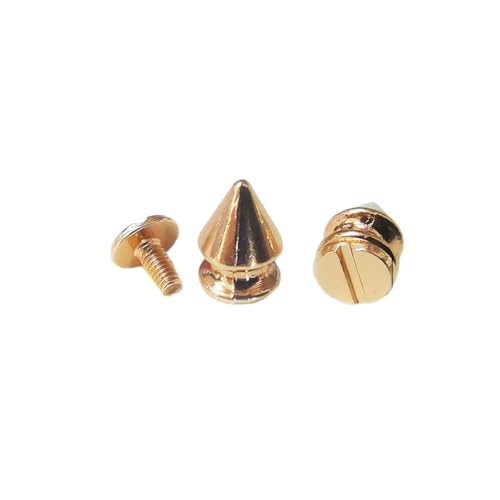 Wambere 100 Set Metall Punk Ziernieten Kegel-Nieten Konische Spikes Metallspikes Punk-Nieten Spitznieten Cone Spikes,für Taschen Lederband Kleidung Schuhe Armbänder Hut Mäntel Kleidung,Legiertes Gold Wambere 100 Set Metall Punk Ziernieten Kegel-Nieten Konische Spikes Metallspikes Punk-Nieten Spitznieten Cone Spikes,für Taschen Lederband Kleidung Schuhe Armbänder Hut Mäntel Kleidung,Legiertes Gold von Wambere