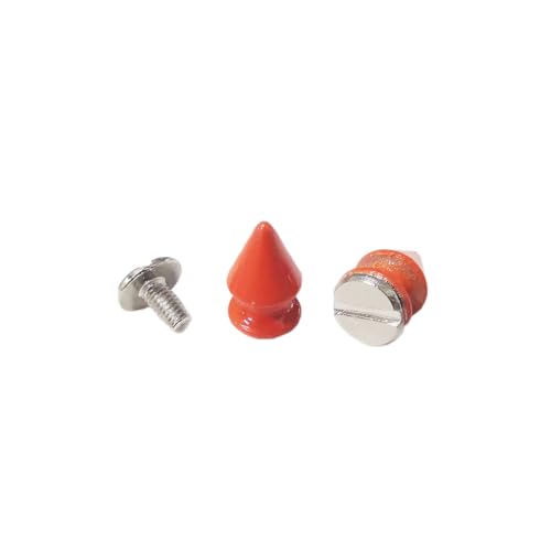 Wambere 100 Set Metall Punk Ziernieten Kegel-Nieten Konische Spikes Metallspikes Punk-Nieten Spitznieten Cone Spikes,für Taschen Lederband Kleidung Schuhe Armbänder Hut Mäntel Kleidung,Orange Wambere 100 Set Metall Punk Ziernieten Kegel-Nieten Konische Spikes Metallspikes Punk-Nieten Spitznieten Cone Spikes,für Taschen Lederband Kleidung Schuhe Armbänder Hut Mäntel Kleidung,Orange von Wambere