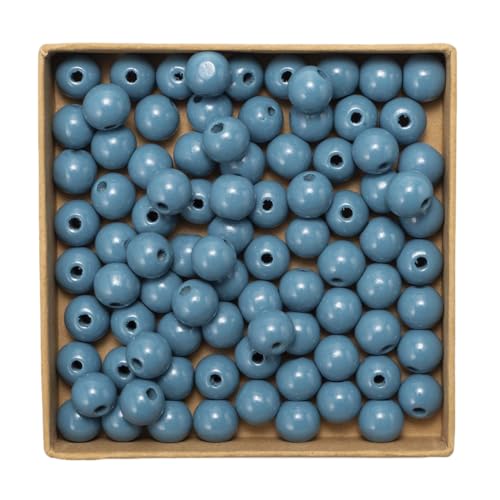 Wambere 100 Stück 14mm Bunte Holzperlen mit Loch Holzperlen Perlen aus Lotusholz, Natürliche runde Holzperlen Unbehandelte Perlen Holz für Bastelarbeiten DIY Schmuck Armband Halskette,Dunkelblau Wambere 100 Stück 14mm Bunte Holzperlen mit Loch Holzperlen Perlen aus Lotusholz, Natürliche runde Holzperlen Unbehandelte Perlen Holz für Bastelarbeiten DIY Schmuck Armband Halskette,Dunkelblau von Wambere