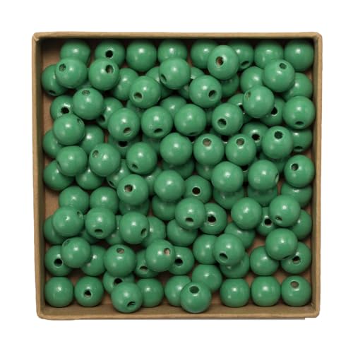 Wambere 100 Stück 14mm Bunte Holzperlen mit Loch Holzperlen Perlen aus Lotusholz, Natürliche runde Holzperlen Unbehandelte Perlen Holz für Bastelarbeiten DIY Schmuck Armband Halskette,Dunkelgrün Wambere 100 Stück 14mm Bunte Holzperlen mit Loch Holzperlen Perlen aus Lotusholz, Natürliche runde Holzperlen Unbehandelte Perlen Holz für Bastelarbeiten DIY Schmuck Armband Halskette,Dunkelgrün von Wambere
