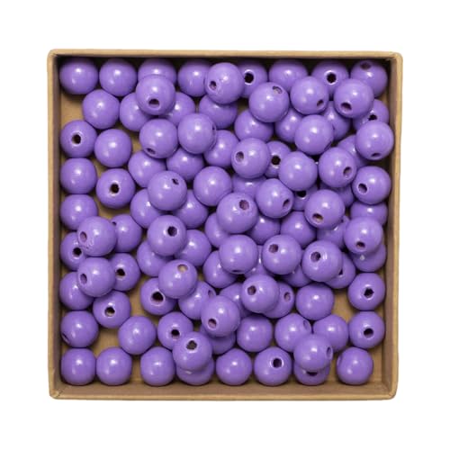 Wambere 100 Stück 14mm Bunte Holzperlen mit Loch Holzperlen Perlen aus Lotusholz, Natürliche runde Holzperlen Unbehandelte Perlen Holz für Bastelarbeiten DIY Schmuck Armband Halskette,Helles Lila Wambere 100 Stück 14mm Bunte Holzperlen mit Loch Holzperlen Perlen aus Lotusholz, Natürliche runde Holzperlen Unbehandelte Perlen Holz für Bastelarbeiten DIY Schmuck Armband Halskette,Helles Lila von Wambere