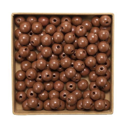 Wambere 100 Stück 14mm Bunte Holzperlen mit Loch Holzperlen Perlen aus Lotusholz, Natürliche runde Holzperlen Unbehandelte Perlen Holz für Bastelarbeiten DIY Schmuck Armband Halskette,Kaffee Wambere 100 Stück 14mm Bunte Holzperlen mit Loch Holzperlen Perlen aus Lotusholz, Natürliche runde Holzperlen Unbehandelte Perlen Holz für Bastelarbeiten DIY Schmuck Armband Halskette,Kaffee von Wambere