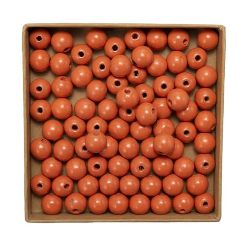 Wambere 100 Stück 14mm Bunte Holzperlen mit Loch Holzperlen Perlen aus Lotusholz, Natürliche runde Holzperlen Unbehandelte Perlen Holz für Bastelarbeiten DIY Schmuck Armband Halskette,Rotbraun Wambere 100 Stück 14mm Bunte Holzperlen mit Loch Holzperlen Perlen aus Lotusholz, Natürliche runde Holzperlen Unbehandelte Perlen Holz für Bastelarbeiten DIY Schmuck Armband Halskette,Rotbraun von Wambere